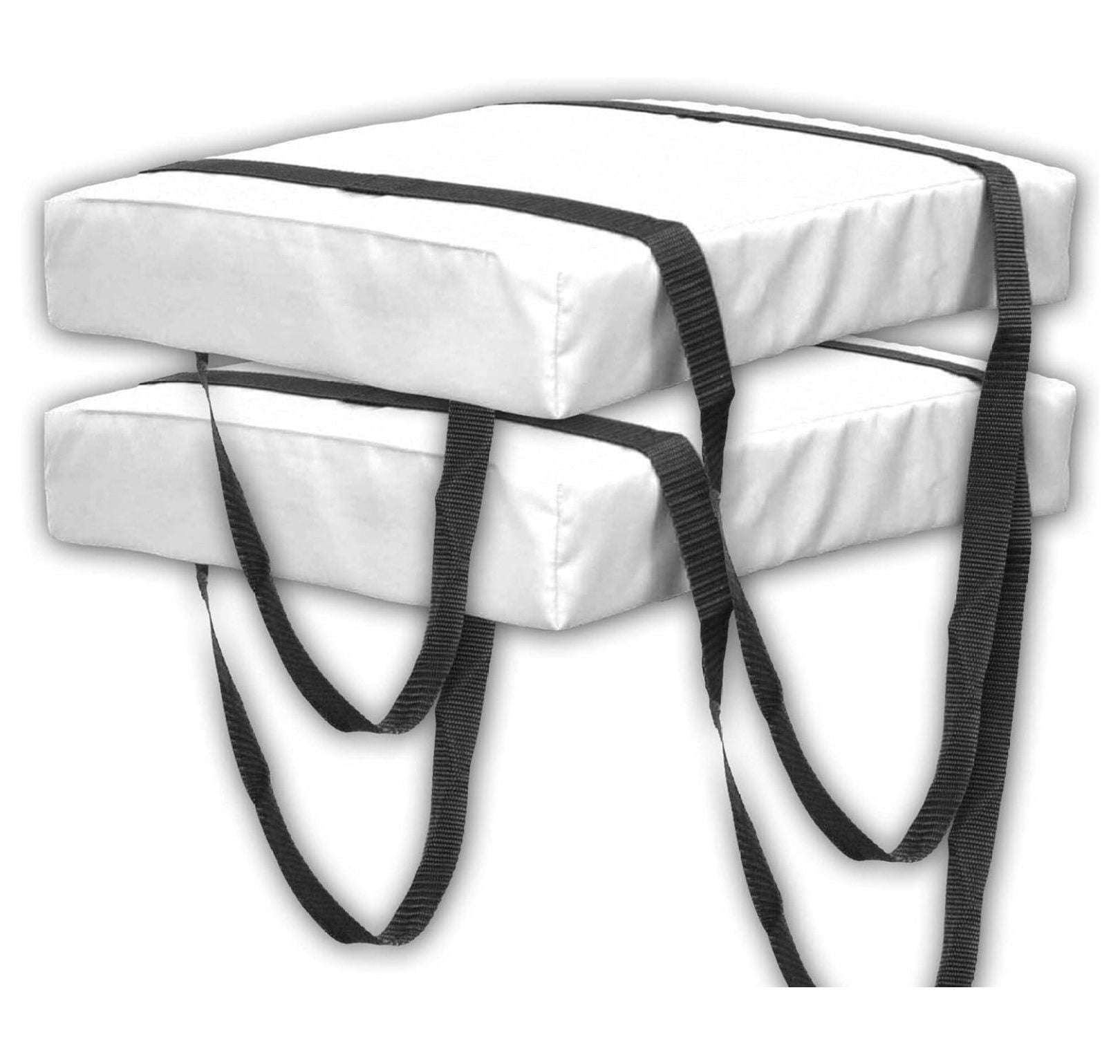 2 Pack Type IV Boat Cushion USCG Approved Throwable Flotation Device; Guard Approved Throw Preserver with Foam Cushion; throwable Boat Cushion Safety Device White