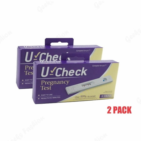 2 Pack U Check Pregnancy Test Kit Tester /Prueba De Embarazo From