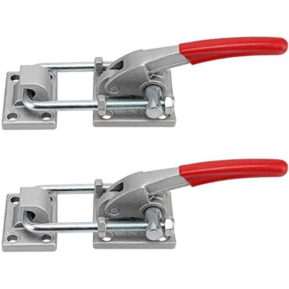 2 Pack U-Hook Latch Clamp, Heavy Duty Adjustable Toggle Clamp, Alloy Steel Pull Action Clamp CH-40380 Latch Type U-Bolt Clamp with Rubberized Lever, 7716Lbs Capacity$$Tools & Hardware Other