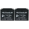 thumbnail image 1 of 2-Pack UB-YTX20L-BS Battery Replacement for 2006 Honda AquaTrax F/R-12, F/R-12X 1235 CC Personal Watercraft - Factory Activated, Maintenance Free, Motorcycle Battery - 12V 18Ah UpStart Battery Brand, 1 of 5
