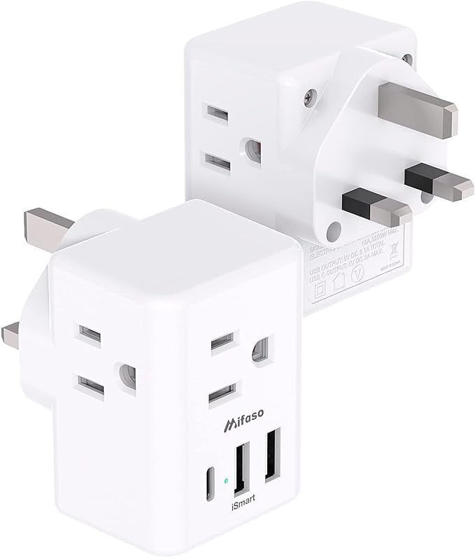 [2-Pack] UK Travel Plug Adapter - US to UK Plug Adapter, Type G ...