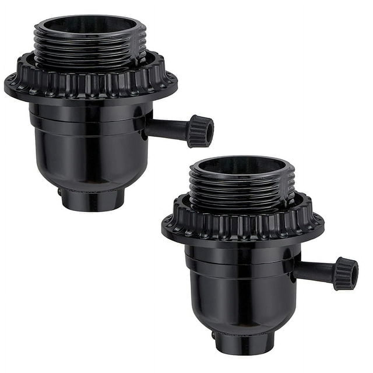 2 Pack UL Listed E26 Light Socket Threaded Lamp Socket Replacement with ...