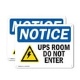 thumbnail image 1 of (2 Pack) UPS Room Do Not Enter OSHA Notice Sign 24 Inch X 18 Inch Plastic Sign, Weather Resistant, UV Protected for Workplace, Business, and Construction Site, Made in the USA, 1 of 8