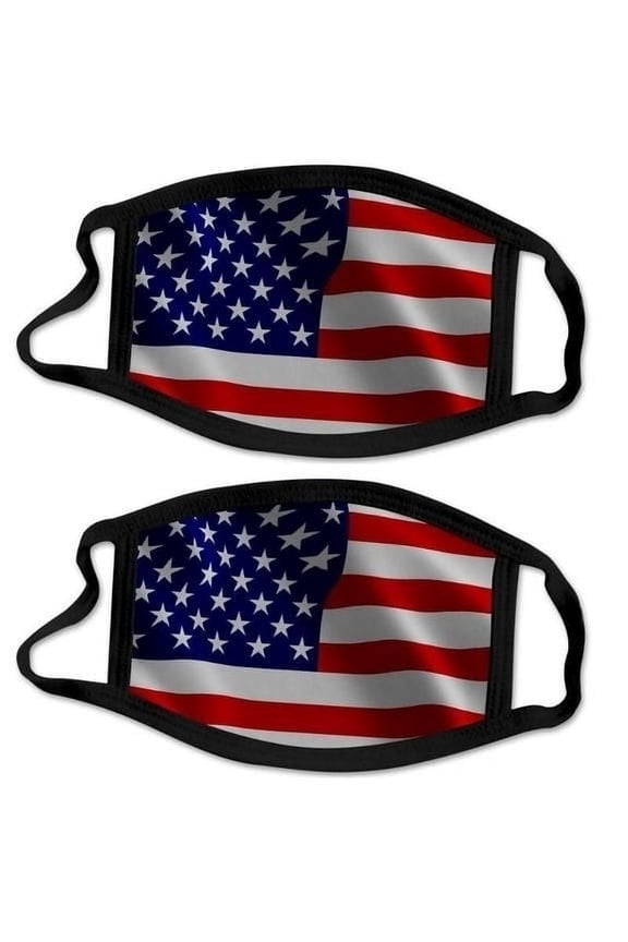 2-Pack USA Flag Face Mask