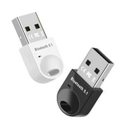 2 Pack USB Bluetooth Adapter, 5.1 Bluetooth Adapter Plug & Play for PC/Computer/Laptop/Keyboard/Mouse, Bluetooth Receiver & Transmitter