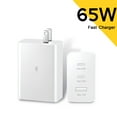 thumbnail image 1 of 2-Pack USB C Charger 65W White, 3 Ports Type C PD Fast Charger Block, Wall Charger for Laptop, 1 of 8