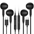 thumbnail image 1 of 2 Pack USB C Headphones for iPhone 16/15, USB C Magnetic Headphones fits for Samsung Galaxy, Wired Earbuds Type C Earphones with Microphone Volume Control Bass Stereo Noise Canceling for iPad Pro, 1 of 7