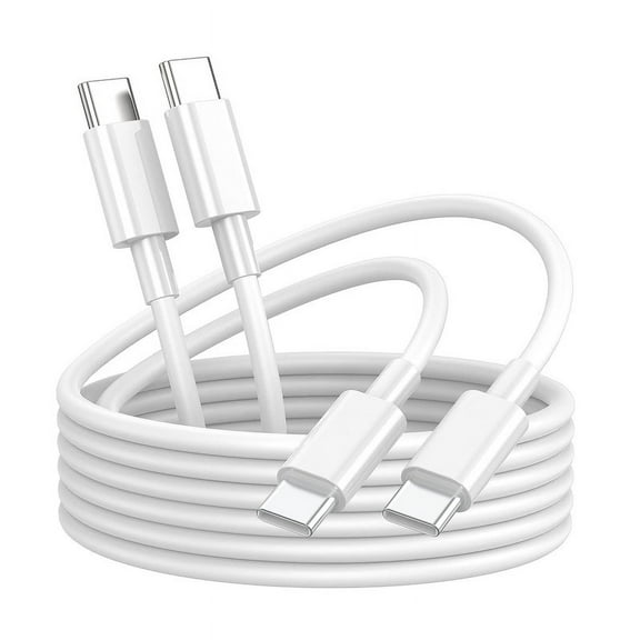 2 Pack USB-C Type C Charging Cable Data Sync Cord Fast Charger Compatible with iPhone 15 Pro Max / 15 Pro / 15 Plus and Samsung Galaxy S20 S21 S22 S23 S24 Ultra Plus models Universal for USB-C devices