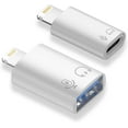2 Pack USB C/USB 3.0 Female to Lightning Male OTG Adapter for iPhone