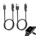 thumbnail image 1 of [2 Pack, USB-C+USB-A] Smart Watch Charger Compatible with GloryFit T80 T70 T60 T50 P99 P98, Charging Cable for TiklandT60/P98, PuqoT80, MatastT60/P99, uaueT60/T50 Smartwatch, Black, 1 of 7