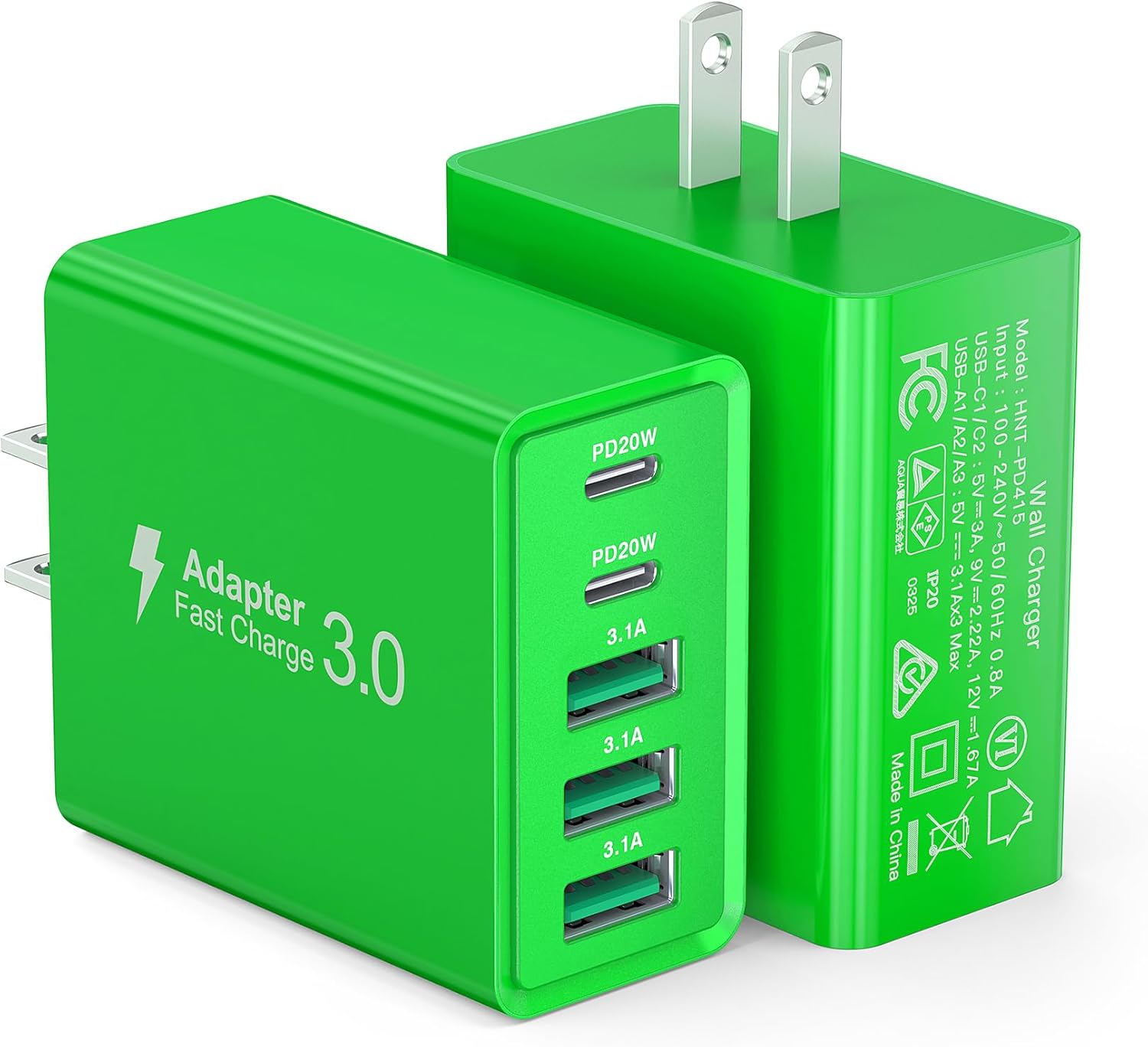 Chargeur USB-C Multi-Ports - Bloc De Prise PD Rapide Pour Bureau, Voyage - Compatible Smartphone, Ordinateur Portable, Tablette, Montre, Casque
