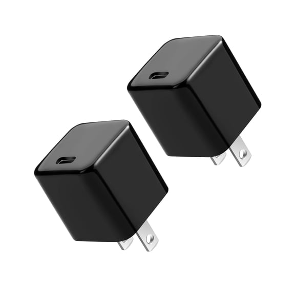 2-Pack USB C Wall Charger, ROFAY 20W PD 3.0 Fast Charging Adapter for Galaxy S22 Ultra/S22+/S21 Ultra/S20 Ultra/Note 20 Ultra (Black)