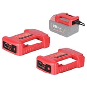 2 Pack USB Charger Adapter for Milwaukee M18 18V Battery with Dual Socket