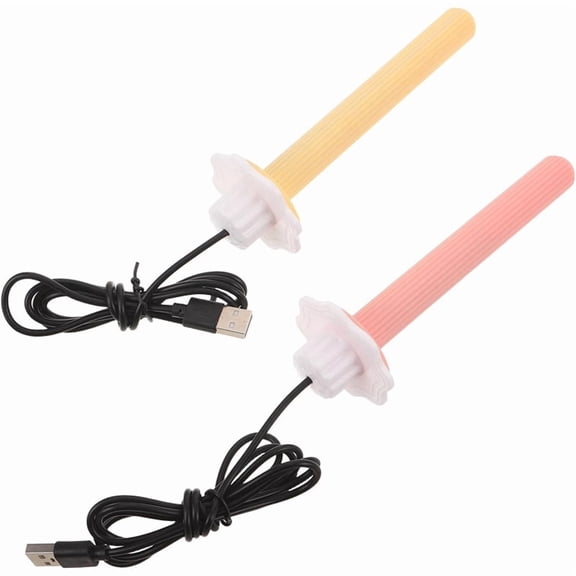2-Pack USB Parrot Heated Perch for Birds - Plastic Platform Rod Accessory, Warm Rest Station for Cockatiels & Parakeets