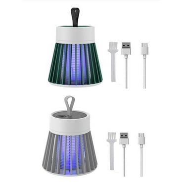 2 Pack USB Rechargeable Insect Repellent Lamp for Indoor/Outdoor Use - Portable Bug Deterrent Lighting with Quiet Operation, Safe & Eco-Friendly Design for Home Camping