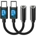 【2 Pack】 USB Type C to 3.5mm Audio Adapter, USB C to Aux Audio Dongle