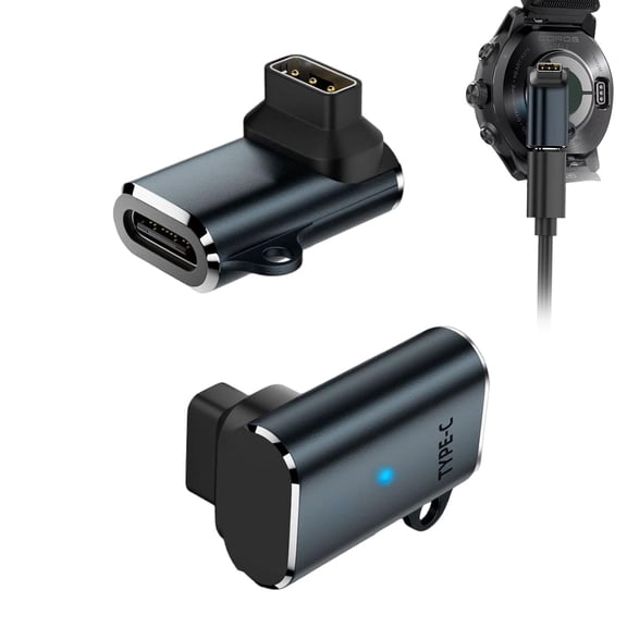 2 Pack USB Type-C Charger Adapter Compatible with Coros Pace 3/Pace 2/Apex/Apex 2/Apex 2 Pro/Vertix/Vertix 2 Smartwatch, Charging Cable Accessory, USB C Charging Cable Converter for Coros Smart watch
