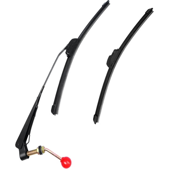 2 Pack UTV Windshield Wiper Kit - Hand Operated Manual Windshield Wiper for Polaris RZR Ranger, Can Am Maverick, Honda Pioneer & Golf Cart Windshields