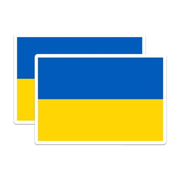 (2 Pack) Ukraine World Flag Magnets - Pride - 5 Inches On Longest Side - Premium Magnet - Choose from Over 200 Countries - for Cars, Refrigerators, Toolboxes, Lockers - Made in USA - MAG1004