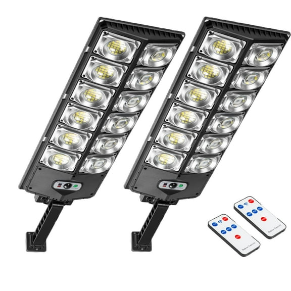 2 Pack Ultra-Bright Solar Street Lights, 1000000LM Outdoor Dusk to Dawn Lamp for Road Area - Easy Installation, 3 Modes