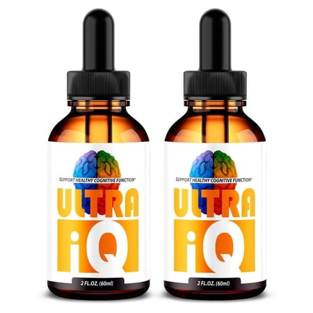 (2 Pack) Ultra IQ Brain and Focus Drops – Premium UltraIQ Brain Formula for Memory, Focus, and Cognitive Support, Ultra I Q Liquid for Mental Clarity and Concentration, Reviews (60 Servings)