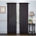 thumbnail image 1 of 2 Pack: Ultra Luxurious High Thread Rod Pocket Sheer Voile Window Curtains by GoodGram® - Black, 1 of 1