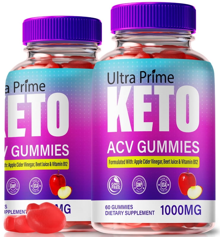 (2 Pack) Ultra Prime Keto ACV Gummies, Official UltraPrime Keto Plus ACV Gummy S, Keto+ACV Supplement, Premium Apple Cider Vinegar, All Natural Wellness, Gomitas Reviews (120 Gummies)