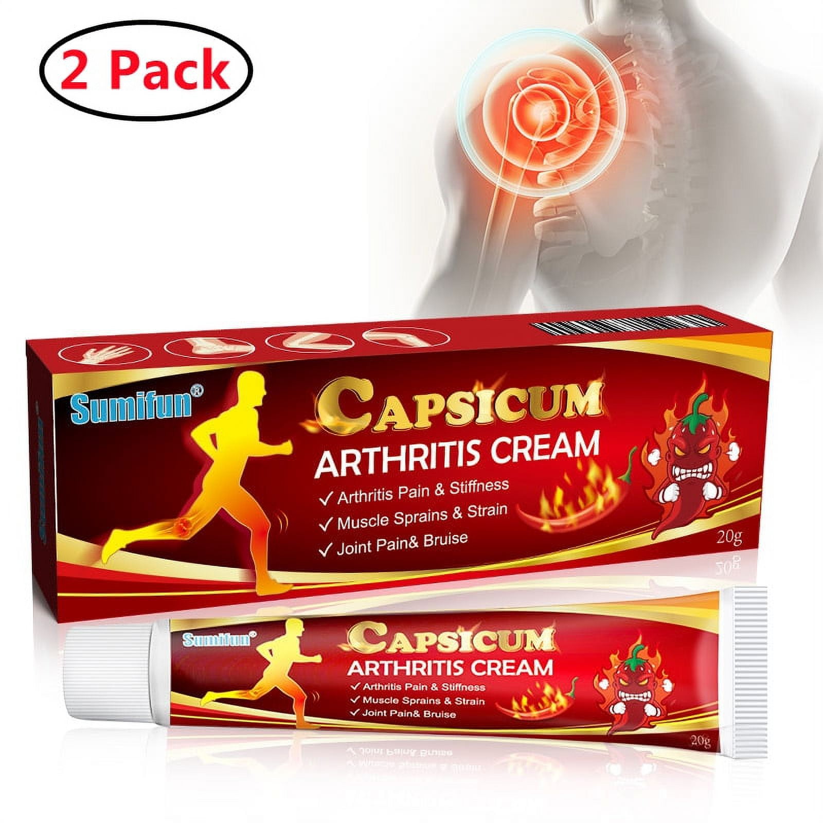 2 Pack Ultra Strength Pain Relief Cream, NonGreasy Topical Analgesic