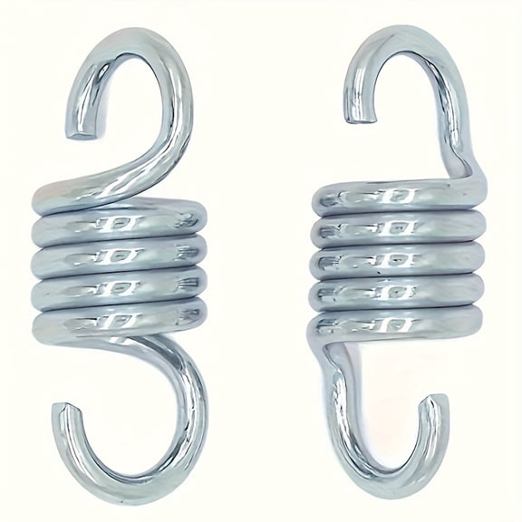 2 Pack Ultra-Strong Metal Spring Hooks, Heavy-Duty Hanging Suspension Hooks for Hammocks, Swings & Gym Equipment