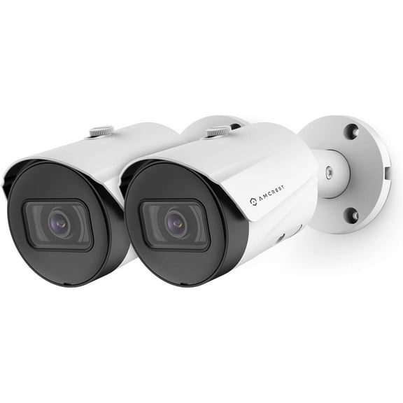 2-Pack UltraHD 5MP Outdoor POE Camera 2592 x 1944p Bullet IP Security Camera, Outdoor IP67 Waterproof, 103 FOV, 2.8mm Lens, 98.4ft Night Vision, 5-Megapixel, IP5M-B1186EW-28MM (White)