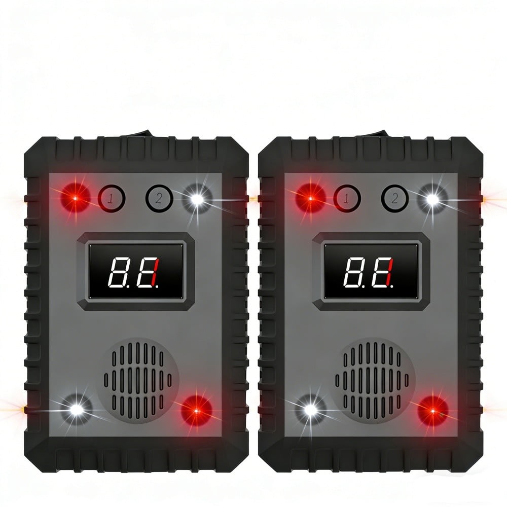 2 Pack Ultrasonic Rodent Repeller for Vehicle & Indoor Use, Mouse Deterrent for Car Engine and Home