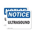 thumbnail image 1 of (2 Pack) Ultrasound OSHA Notice Sign 14 Inch X 10 Inch Vinyl Label Decal Sticker Weather Resistant, UV Protected for Workplace, Business, and Construction Site, Made in the USA, 1 of 7