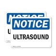 thumbnail image 1 of (2 Pack) Ultrasound OSHA Notice Sign 18 Inch X 12 Inch Indoor / Outdoor Rust-Free Aluminum Metal Signs for Workplace, Workshop, and Construction Site, Made in the USA, 1 of 8