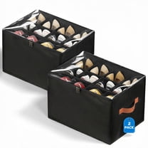 ZHIJYBO 2 Pack Shoe Organizer for Closet,Foldable Shoe Storage Bins ...