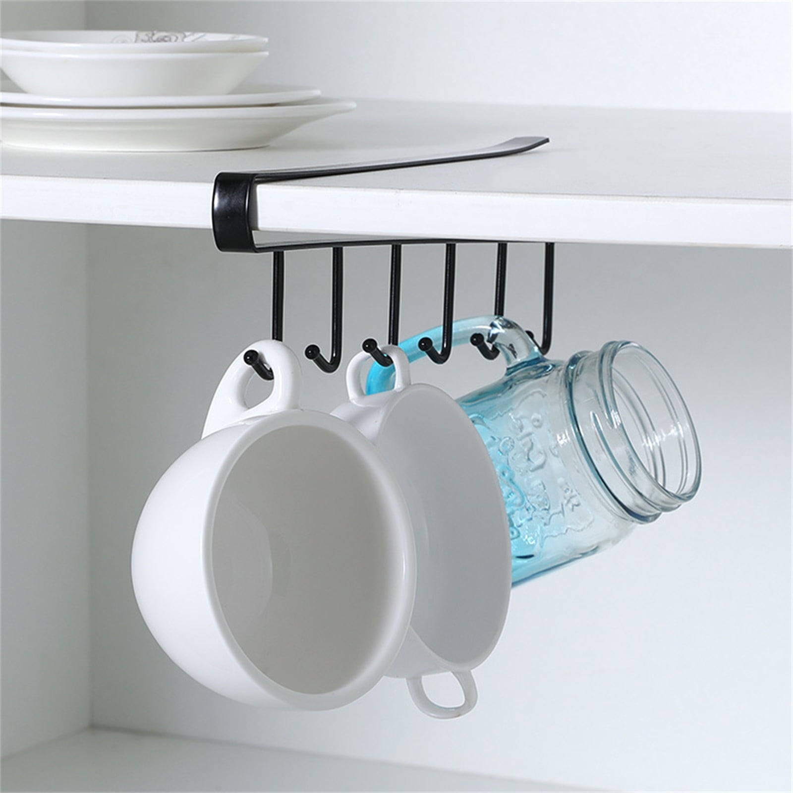 2 Pack Under Cabinet Towel Holder for Kitchen, Hanger Rack Kitchen ...