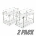thumbnail image 1 of 2-Pack Under Sink Organizer, 2 Tier Bathroom Storage Organizer, Pull-Out Organization with Track for Pantry, Kitchen, 1 of 8