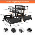 thumbnail image 1 of 2 Pack Under Sink Organizers, Adjustable L Shape Pull Out Cabinet Storage for Kitchen Bathroom, 1 of 5