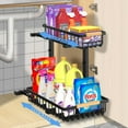 2 Pack Under Sink Organizer, Metal Slide out Sink Shelf Pull Out