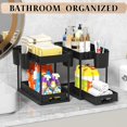 2 Pack Under Sink Organizer with Sliding Drawers, 2 Tier Bathroom and ...