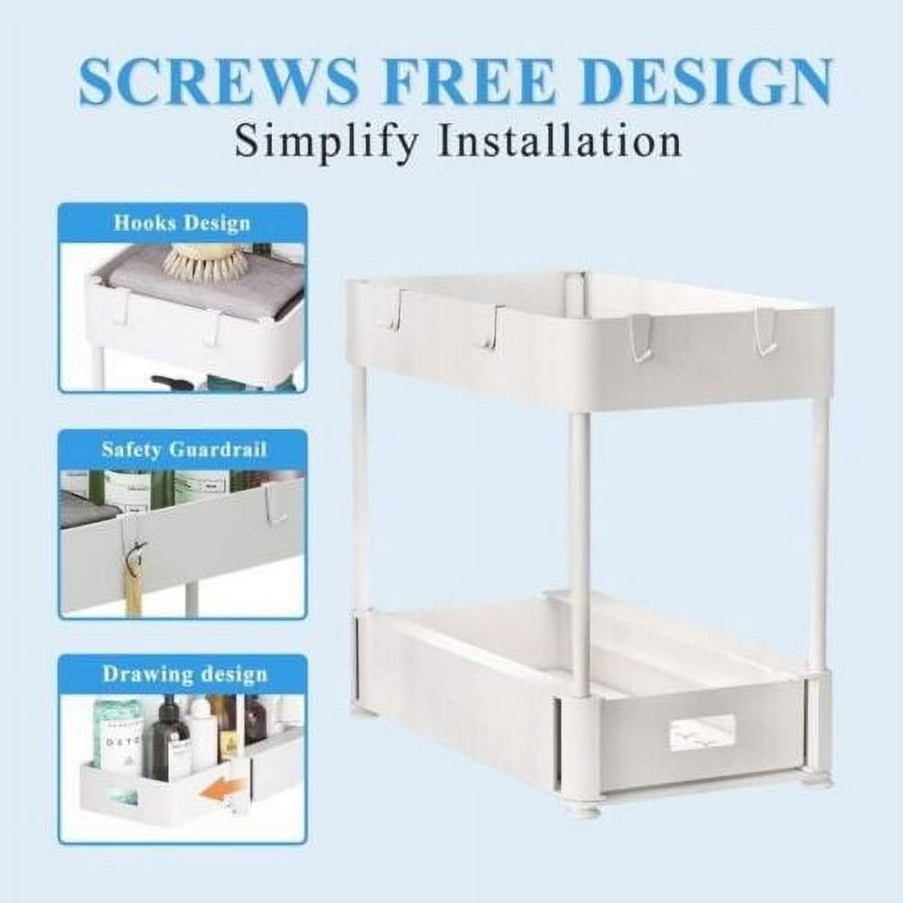 2 Pack Under Sink Organizers and Storage Bathroom Organizer Under Sink ...