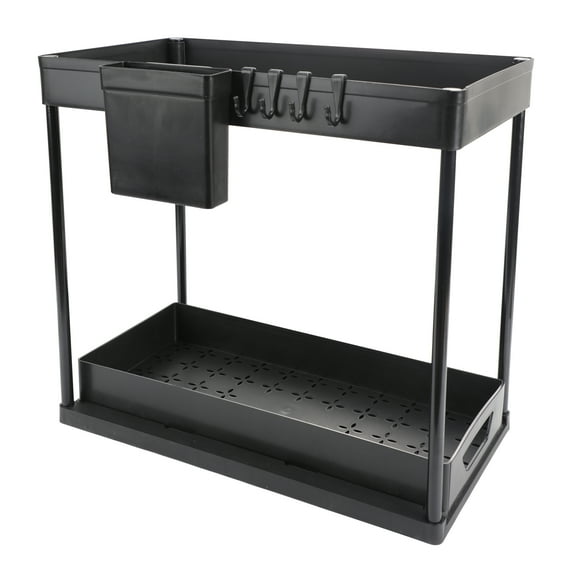 Pull Out Cabinet Organizer Shelf, Kitchen Bathroom Organizers and Storage with Sliding Drawer for Bathroom Laundry Room