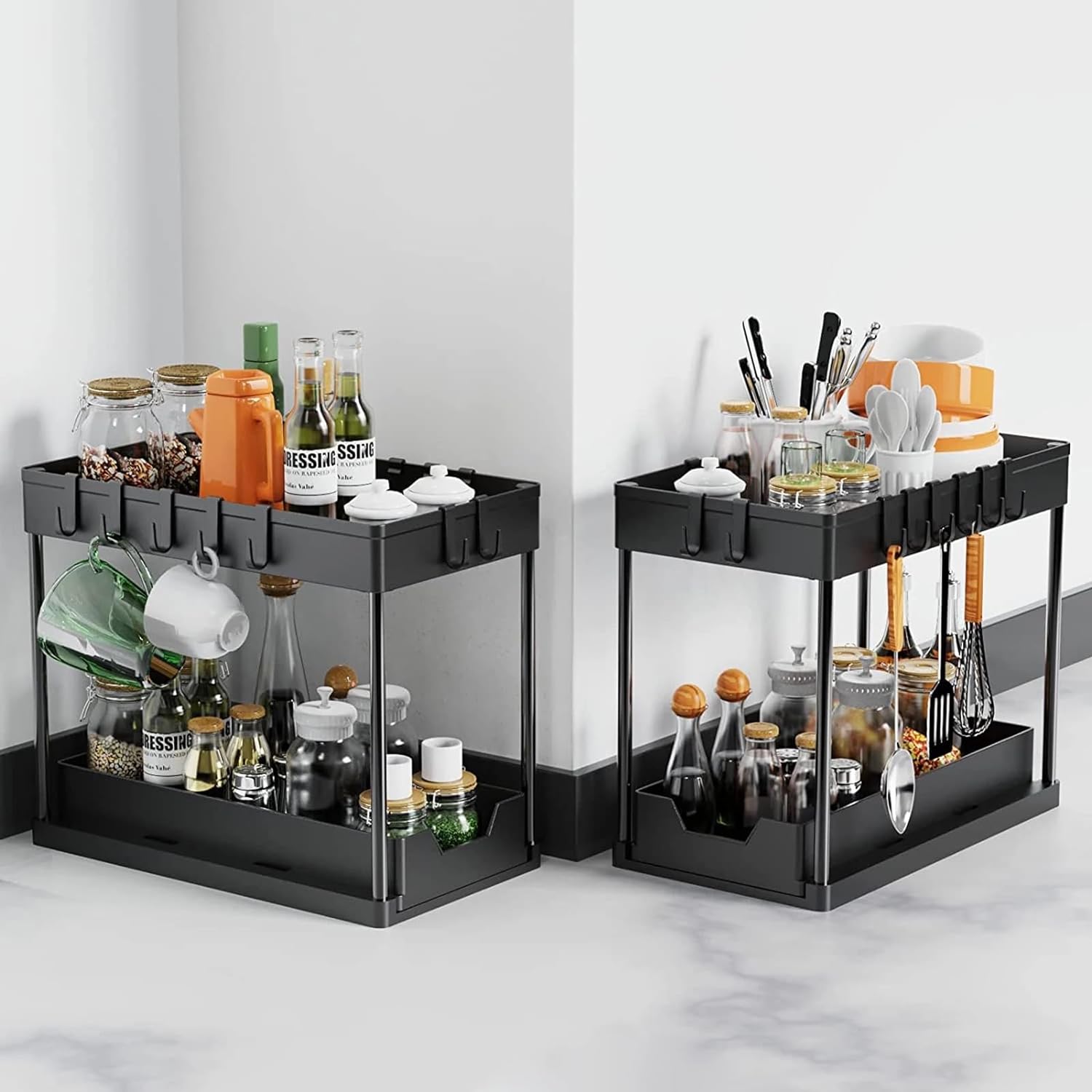 2 Pack Under Sink Organizers and Storage Under Bathroom Sink and