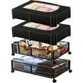 2 Pack Under bed Storage with Wheels, Under bed Storage Containers with
