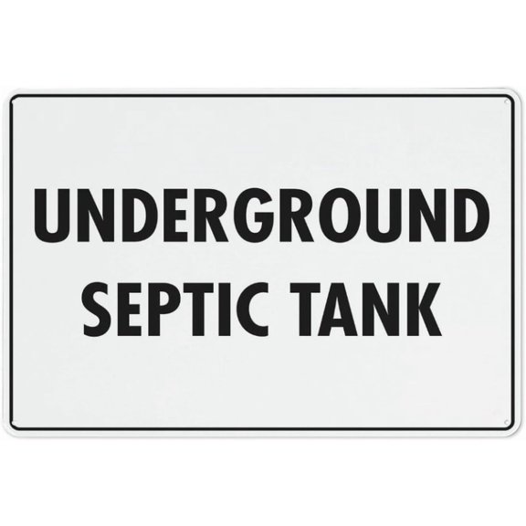 2 Pack Underground Septic Tank Sign 12X8 Inch Tin Sign Great For Garden And Yard Wall Decor