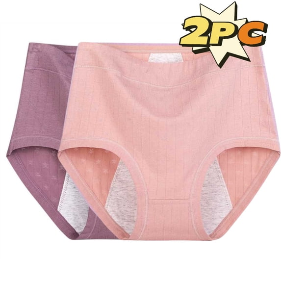 2 Pack Underwear Women Pack New Women's Underwear High Waist Leakproof Panties Soft Briefs Breathable Comfortable Panties Underwear New Multicolor XXL