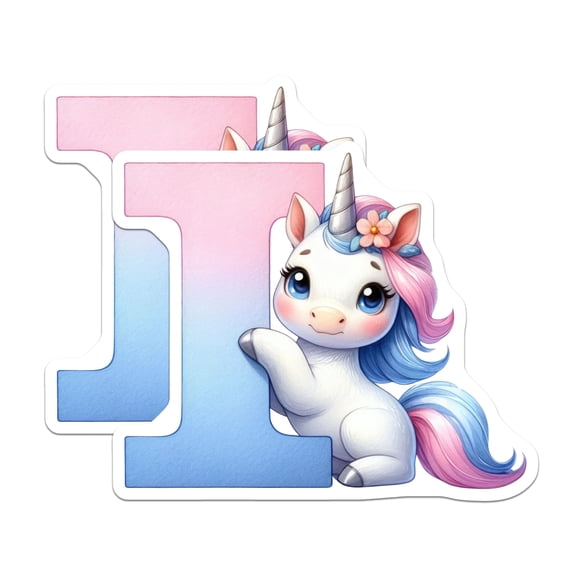 (2 Pack) Unicorn Number One Stickers - Cute Unicorn - First Birthday Stickers - 5" On Longest Side - Sticks to Smooth Flat Surfaces - Made in USA - BMCS15076