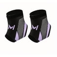 thumbnail image 1 of 2-Pack Unisex Ankle Braces, Adjustable Lace-Up Ankle Socks, Basketball and Sports Ankle Stabilizers, Orthopedic Compression Sleeves for Plantar Fasciitis, Tendinitis, and Sprains,Purple, 1 of 7
