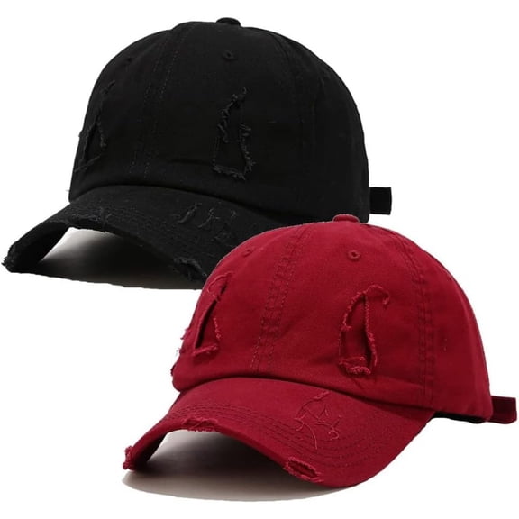 2 Pack Unisex Baseball Cap,Dad Golf Hats,Adjustable Polo Hat for Men Women
