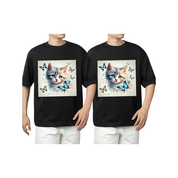 2 Pack Unisex Ultra Cotton T-Shirt Running Gym Workout Short Sleeve Tee Shirts for Men women size S-5XL