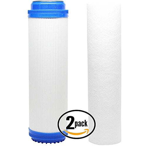 2-Pack Universal 10 inch Sediment, GAC Filter - Compatible with Aqua Pure AP101T, Aqua-Pure AP11T, GE GX1S01R, Aqua Pure SST1HA, Aqua Pure AP102T, Aqua-Pure AP1610SS, Aqua Pure SST1 by CFS